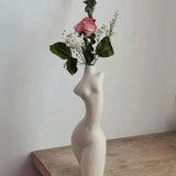 Vase Buste Femme Design Blanc pour Fleurs