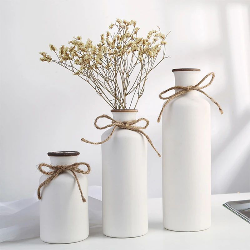 Vase Blanc Boho Style Nordique Moderne