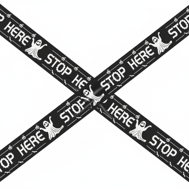 Décorations Halloween Ruban d’Avertissement Fantôme