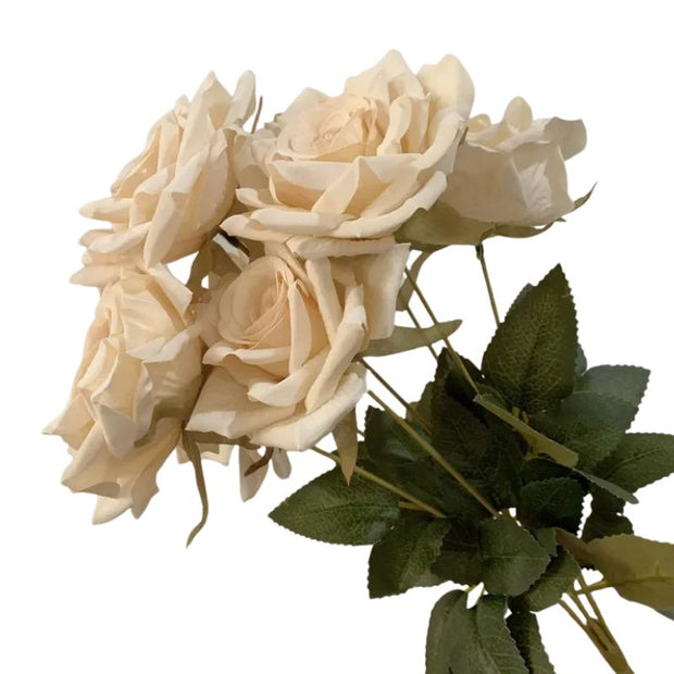 Fleur Artificielle Beige Avec Roses Ivoire