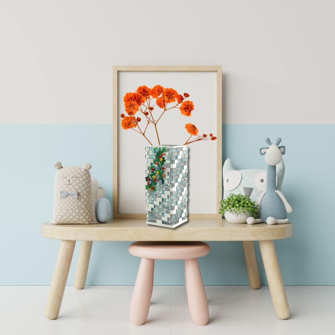 Vase Lego Créatif en Forme de Carré