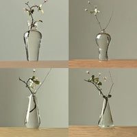 Vase Japonais en Verre Transparent pour Plantes et Fleurs