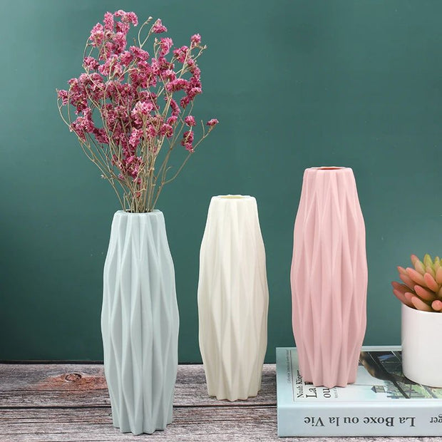 Vase en Céramique Motif Diamant