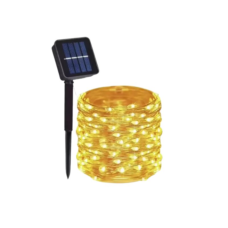 Guirlandes Solaires LED en Cuivre Flexible