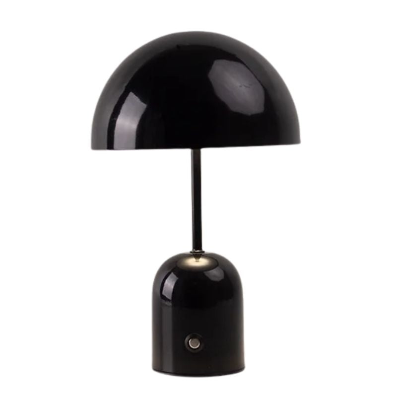 Lampe Champignon Noire Rechargeable Et Contemporaine