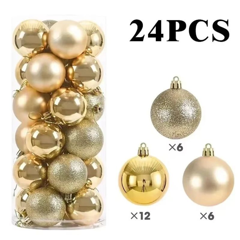 Décorations de Noël Boules Métallisées Élégantes