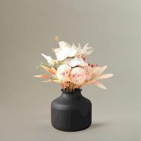 Vase Poser Rond en Fer Noir