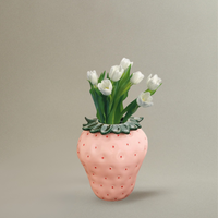 Vase Fraise Mignon et Polyvalent en forme 3D