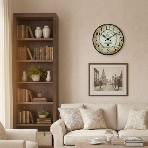 Horloge Ancienne Murale Rétro Style Parisien