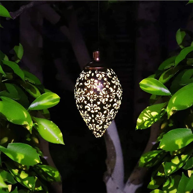 Luminaires Solaires Décoratifs Suspendus en Métal Ajouré