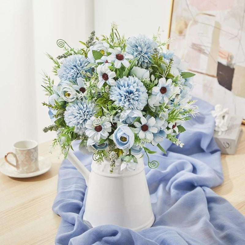 Fleur Artificielle Bleu Composition Élégante