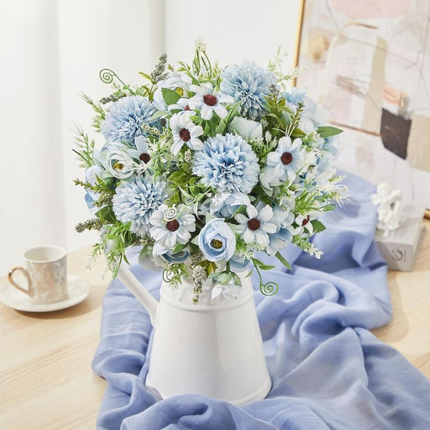Fleur Artificielle Bleu Composition Élégante