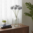 Fleur Artificielle Gris Avec Bouquet Dense Réaliste