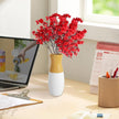 Fleur Artificielle Rouge En Branche Florale Délicate