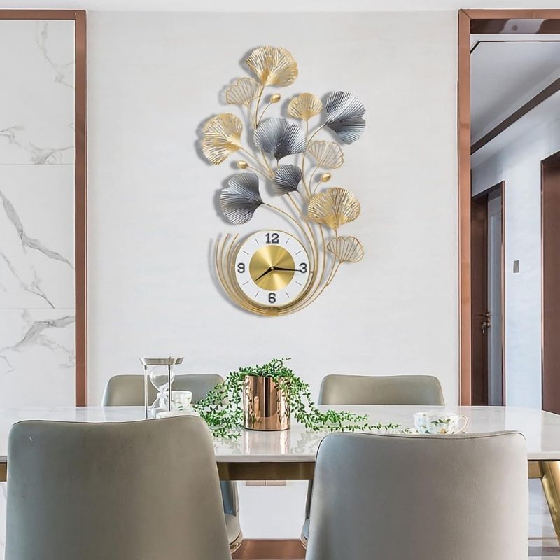 Grande Horloge Murale En Métal Artisanal