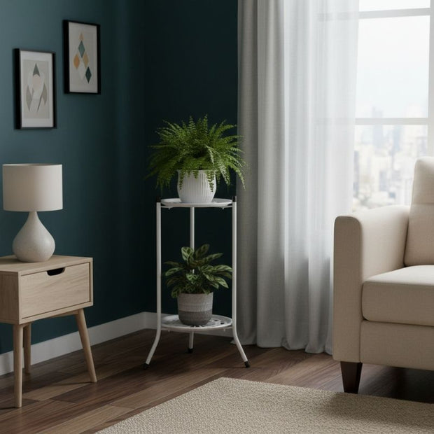 Support Terrarium En Métal À Deux Niveaux