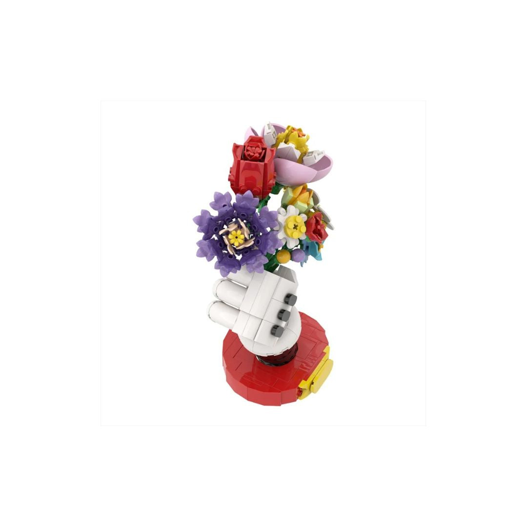 Vase Lego à Fleurs en Décennie de Construction pour Enfant