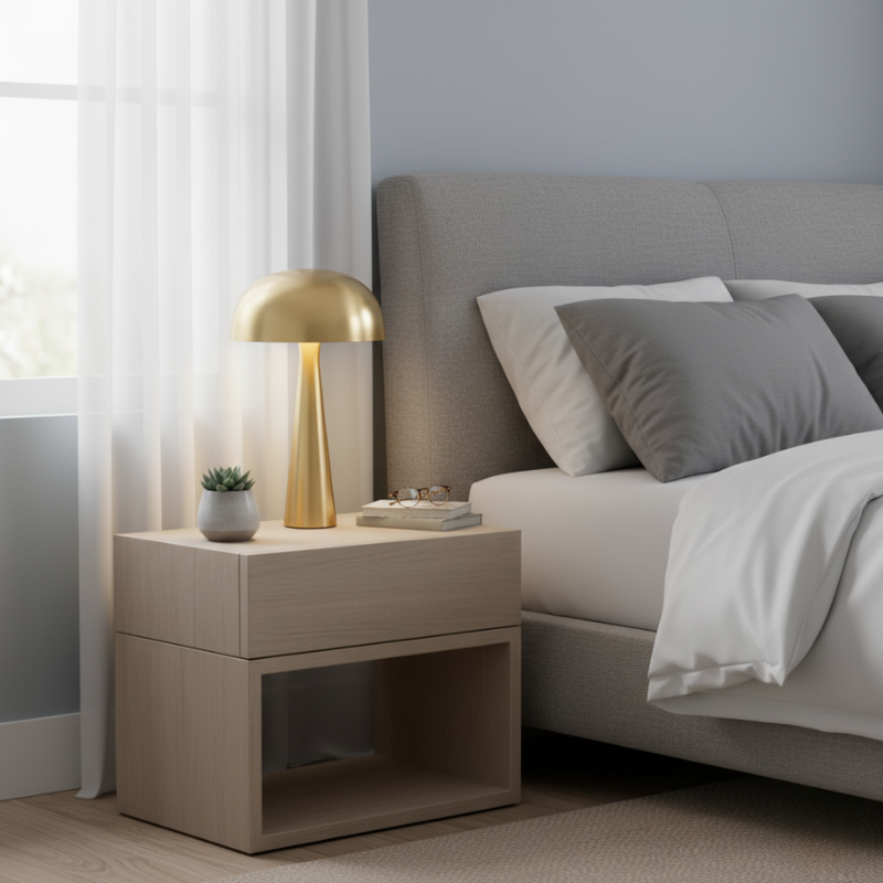 Lampe Champignon Dorée Sophistiquée