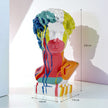 Sculpture Buste David Moderne Avec Peinture Artistique Colorée