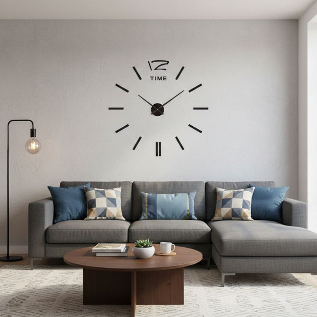 Grande Horloge Murale Design Minimaliste Lumineux