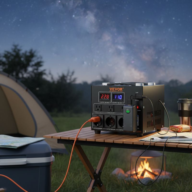 Convertisseur Électrique Avec Protection Sécurisée Et Prises Intégrées