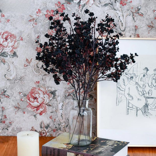 Fleur Artificielle Noir Avec Branchage Dense