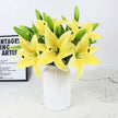 Fleur Artificielle Jaune Lys Réaliste et Élégant