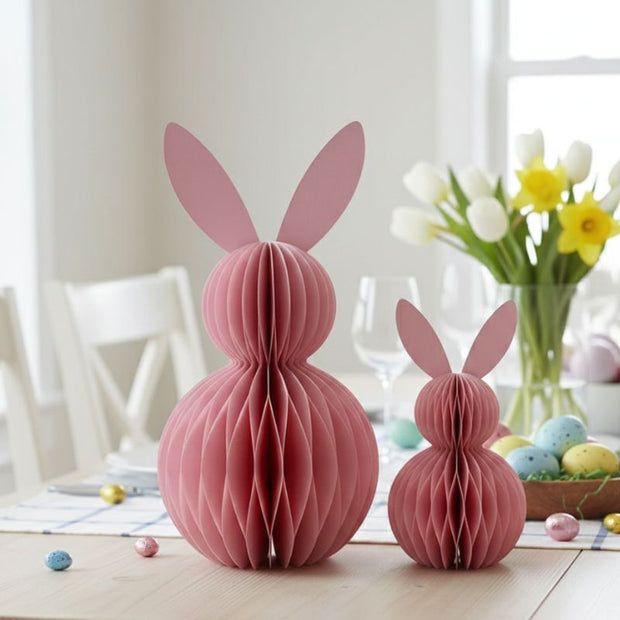 Sculpture Papier Lapin Alvéolé Avec Design 3D Décoratif