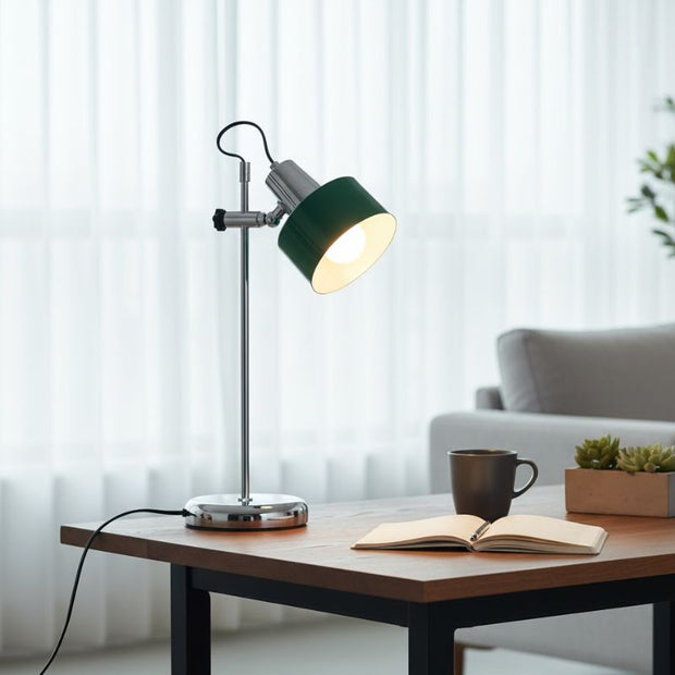 Lampe Champignon Verte Design Moderne En Métal Chromé