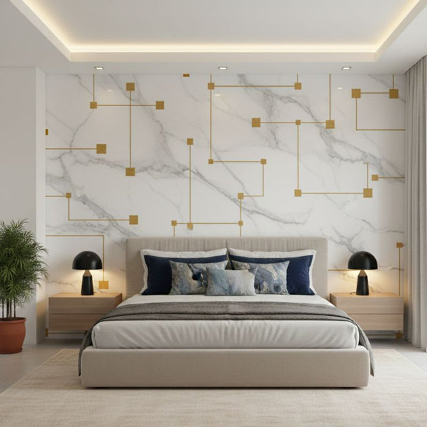 Panneau Mural PVC Décoratif Effet Marbre