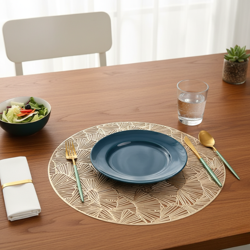 Set De Table Vinyle Feuille Ginkgo Chic Et Moderne