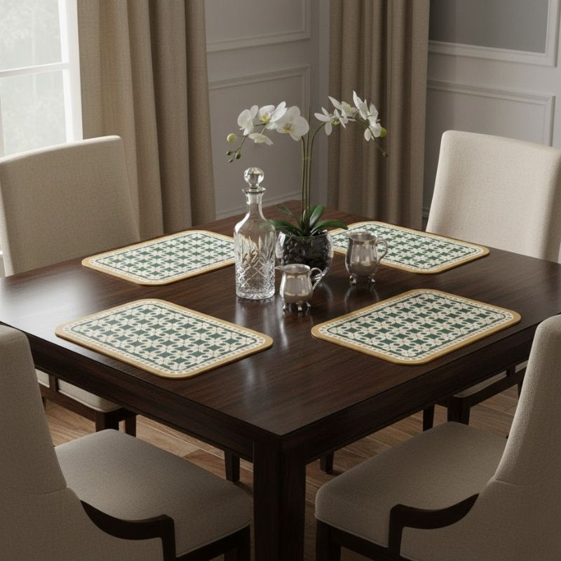 Set De Table Cuir Rétro Résistant À L’Huile Et À L’Eau