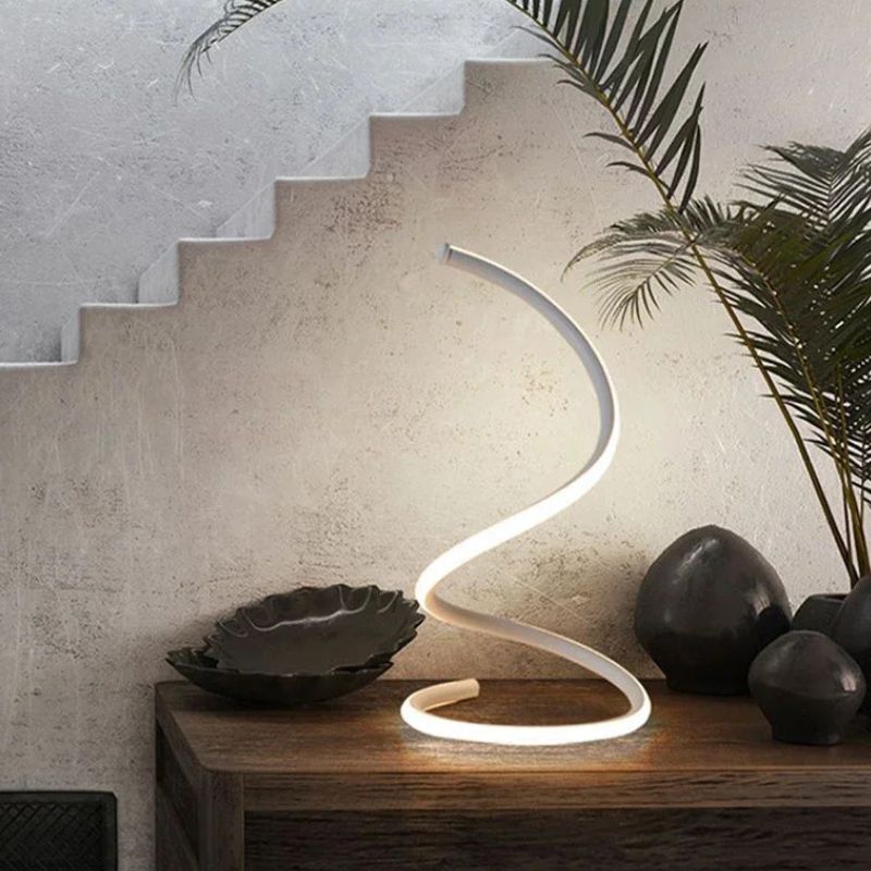 Lampe De Table LED Design Moderne En Spirale