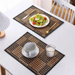 Set De Table Bambou Design Avec Bordure Noire