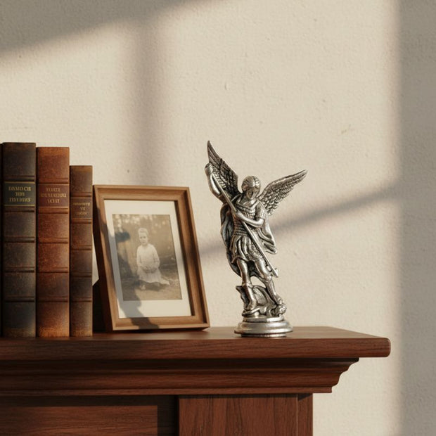 Sculpture Métal Ange Ailé Décoratif Élégant