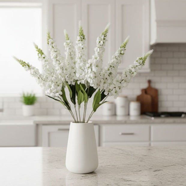 Fleur Artificielle Blanc Tiges Longues Style Naturel