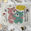Set De Table En Lin Ours Maman Et Bébé