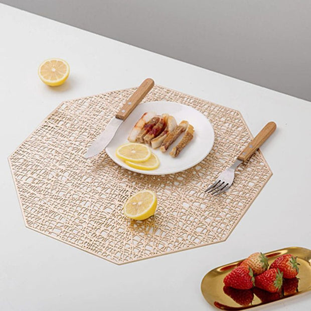 Set De Table Vinyle Octogonal Élégant Et Moderne