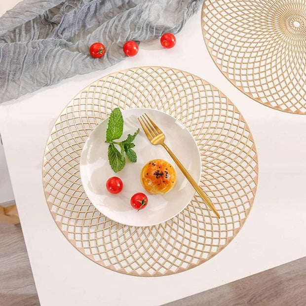 Set De Table Vinyle Motif En Spirale Brillant