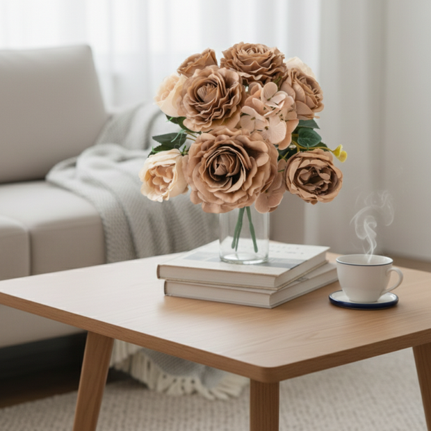 Fleur Artificielle Marron Style Doux Et Raffiné