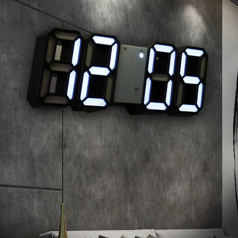 Horloge Numérique LED 3D Lumineuse