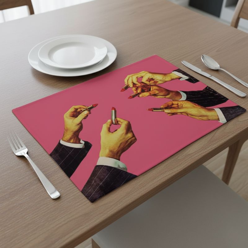 Set De Table En Lin Design Art Contemporain