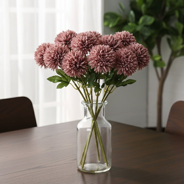 Fleur Artificielle Marron Bouquet Décoratif Élégant