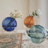 Vase Boule en Verre Borosilicate pour Fleurs