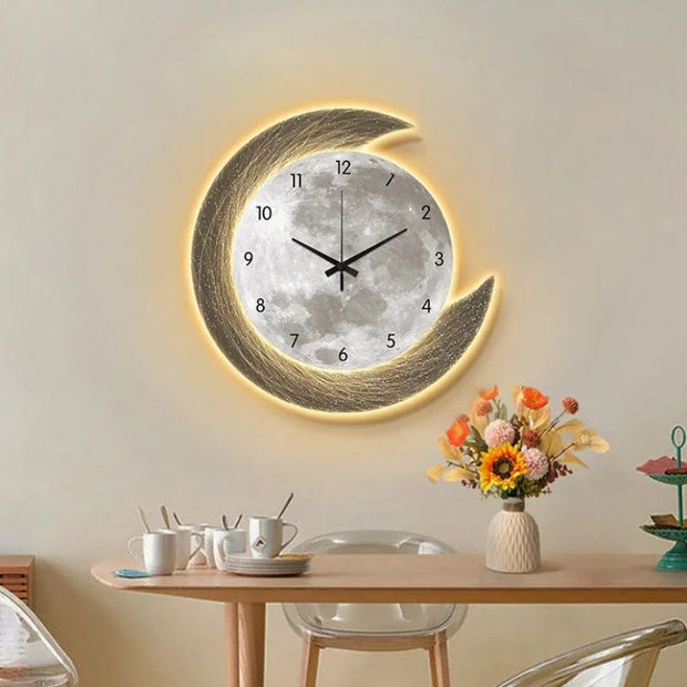 Horloge Murale Design Astronomique Avec Éclairage LED