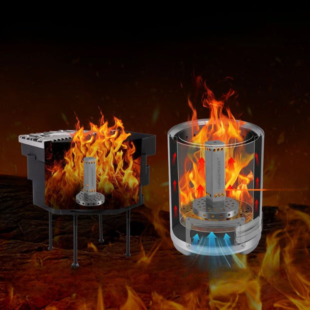 Colonne De Combustion Avec Tige De Feu