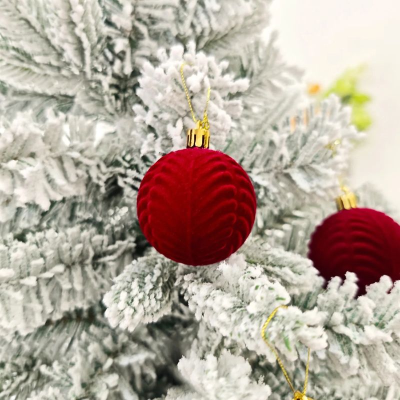 Décorations de Noël Boules Bordeaux Élégantes