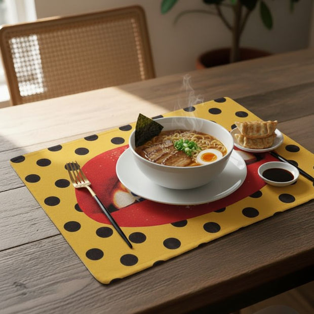 Set De Table En Lin Imprimé Artistique