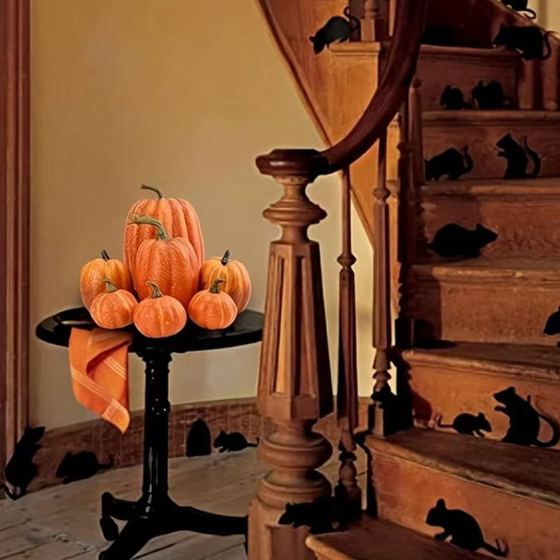 Décorations Halloween Ensemble de Citrouilles Artificielles Lot de 7