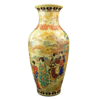 Vase Dessin Douairière en Porcelaine